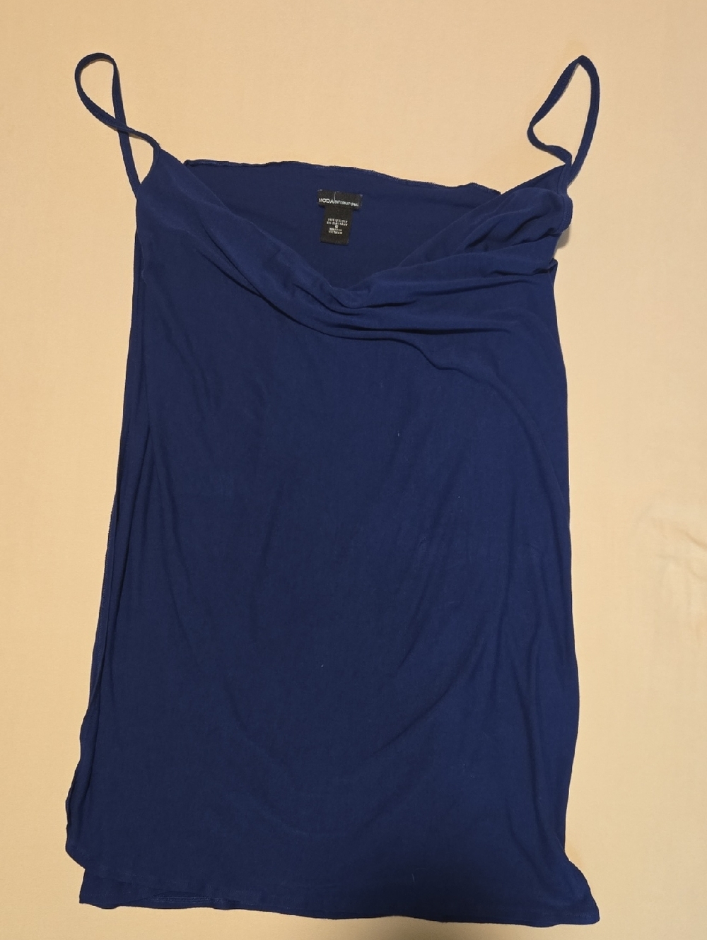 Moda International Royal Blue Cowl Neck Swim Coverup